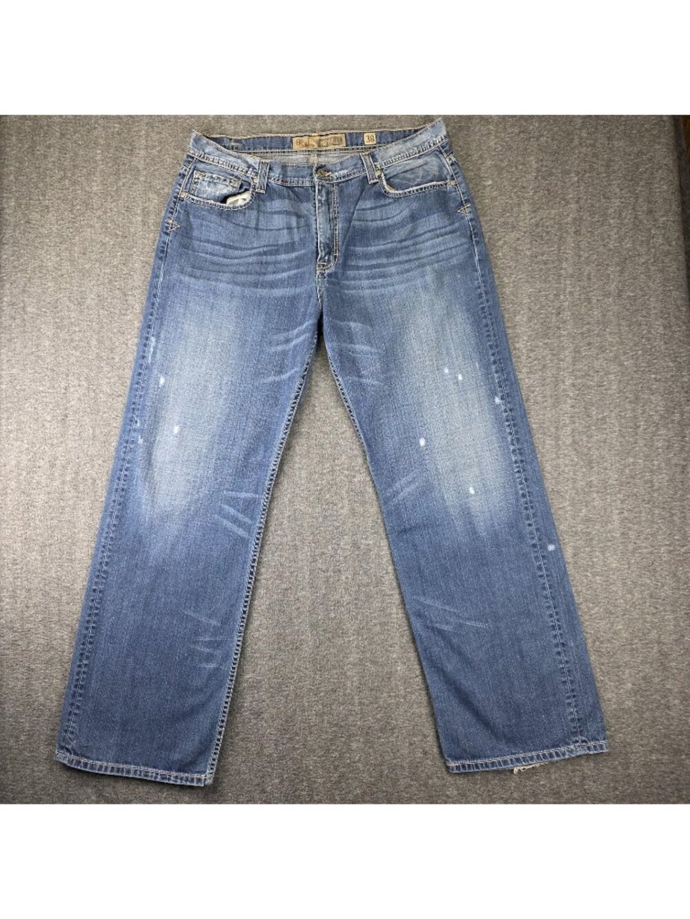 BKE Marshall Jeans Mens 38x32 Blue Medium Wash Relaxed Straight Denim Casual